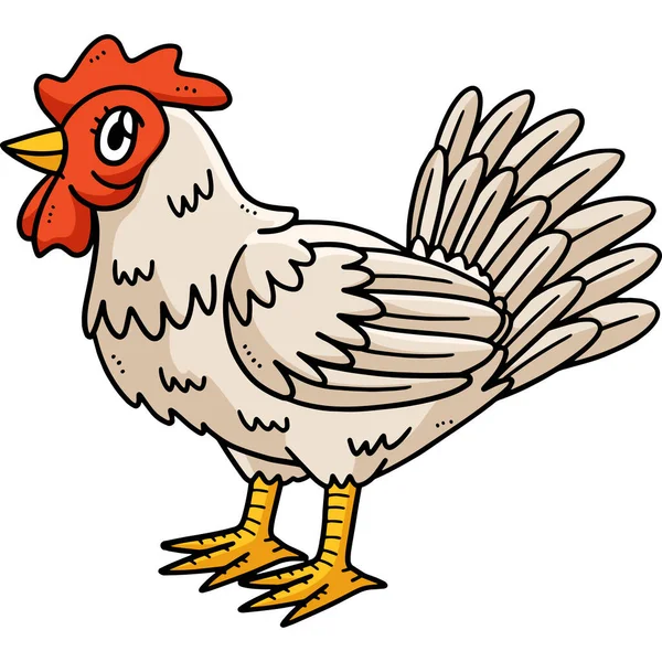 Cartoon Clipart Shows Hen Illustration — Stock Vector