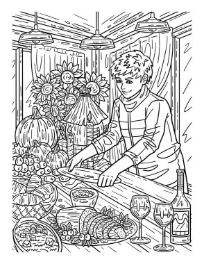 Şükran Günü Çocuğu Masa Hazırlama 'nın şirin ve güzel bir boyama sayfası. Yetişkinlere saatlerce boyama eğlencesi sağlar.