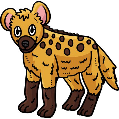 Bu karikatür bir Bebek Sırtlan çizimi gösteriyor.