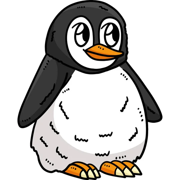 Карикатура Показує Ілюстрацію Малюка Пінгвіна — стоковий вектор