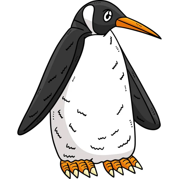 Denna Tecknade Clipart Visar Mor Pingvin Illustration — Stock vektor