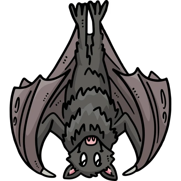 Questo Cartone Animato Clipart Mostra Madre Bat Illustrazione — Vettoriale Stock