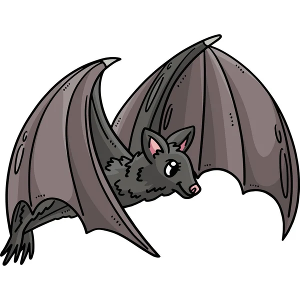 Deze Cartoon Clipart Toont Een Baby Vleermuis Illustratie — Stockvector