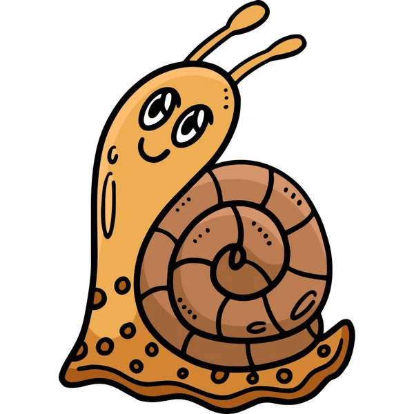 Этом Мультфильме Показана Иллюстрация Baby Snail — стоковый вектор