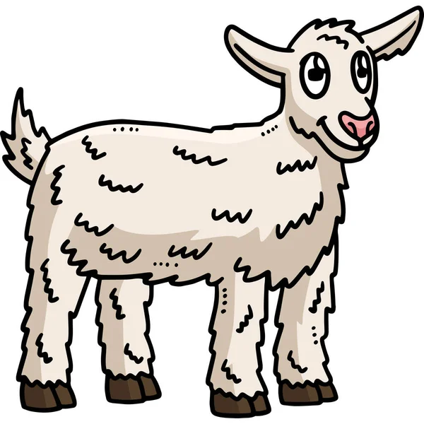这个卡通片里有一个山羊妈妈的插图 — 图库矢量图片