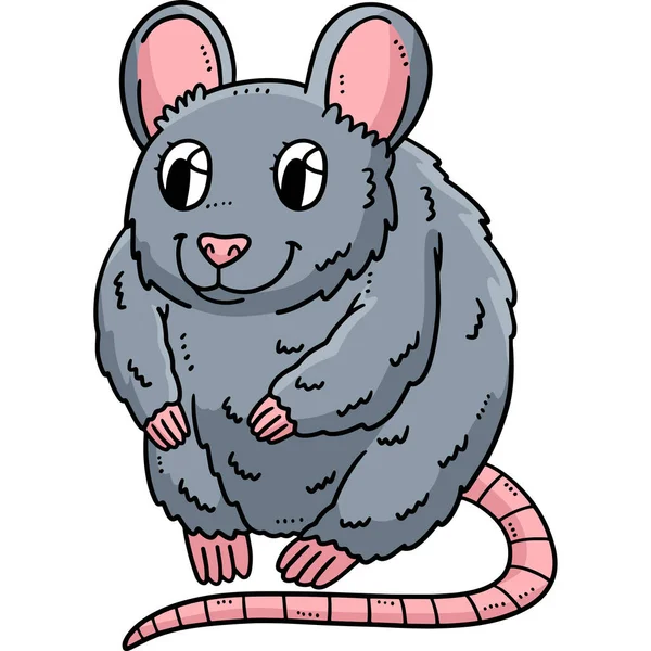 Dieser Cartoon Clip Zeigt Eine Mutter Maus Illustration — Stockvektor