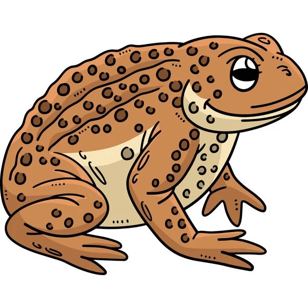 Ten Klip Kreskówki Pokazuje Ilustrację Baby Frog — Wektor stockowy