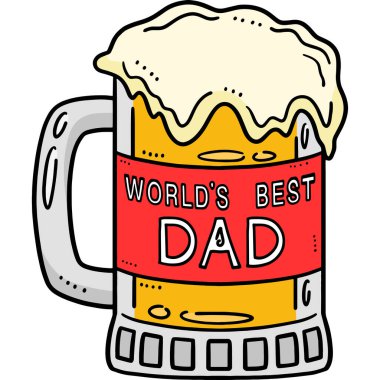 Bu karikatür, dünyanın en iyi baba birası illüstrasyonunu gösteriyor..