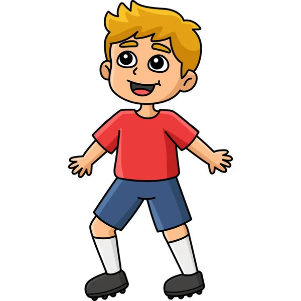 Clipart Bande Dessinée Montre Une Illustration Happy Boy — Image vectorielle