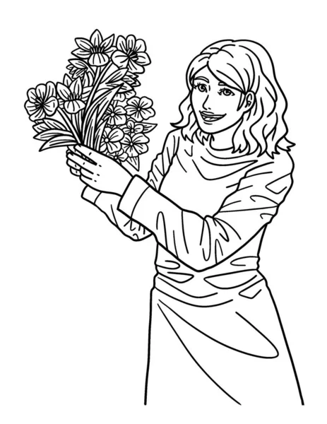 กและสวยงามของ Hanukkah Mom เตร ยมดอกไม วโมงของส าหร ใหญ — ภาพเวกเตอร์สต็อก