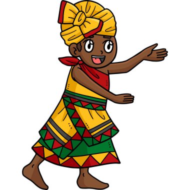 Bu karikatür klibinde bir Afro Kız Çiziyor