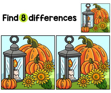 Bu lamba çocuk aktivite sayfasındaki farklılıkları bul ya da tespit et. Çocuklar için eğlenceli ve eğitici bir bulmaca eşleştirme oyunu.