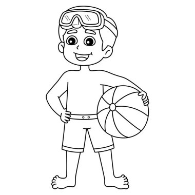 Mayo giymiş bir çocuğun şirin ve komik renkli bir sayfası. Çocuklar için saatlerce boyama eğlencesi sağlıyor. Renk, bu sayfa çok kolay. Küçük çocuklar ve yeni yürümeye başlayanlar için uygun..