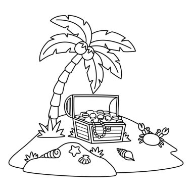 Bir adanın sevimli ve komik renkli sayfası. Çocuklar için saatlerce boyama eğlencesi sağlıyor. Renk, bu sayfa çok kolay. Küçük çocuklar ve yeni yürümeye başlayanlar için uygun..