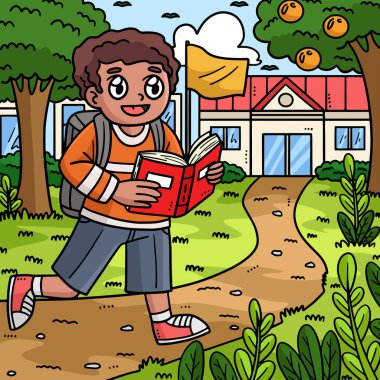 Bu karikatür bir Çocuk Okuma Kitabı illüstrasyonunu gösteriyor.