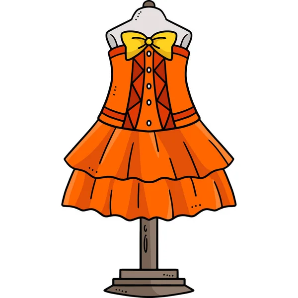 Tento Kreslený Kliparty Ukazuje Dress Ilustraci — Stockový vektor