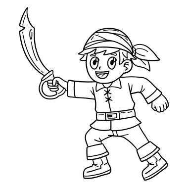 Pirate Holding Cutlass 'ın sevimli ve komik renkli sayfası. Çocuklar için saatlerce boyama eğlencesi sağlıyor. Renk, bu sayfa çok kolay. Küçük çocuklar ve yeni yürümeye başlayanlar için uygun..