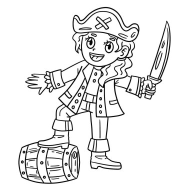 Cutlass 'lı Kadın Korsan' ın şirin ve komik renkli sayfası. Çocuklar için saatlerce boyama eğlencesi sağlıyor. Renk, bu sayfa çok kolay. Küçük çocuklar ve yeni yürümeye başlayanlar için uygun..