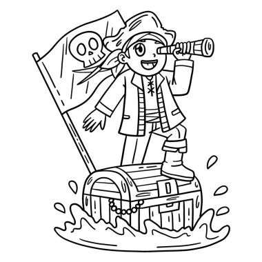 Denizde Yüzen Korsan ve Sandık 'ın şirin ve komik renkli bir sayfası. Çocuklar için saatlerce boyama eğlencesi sağlıyor. Renk, bu sayfa çok kolay. Küçük çocuklar ve yeni yürümeye başlayanlar için uygun..