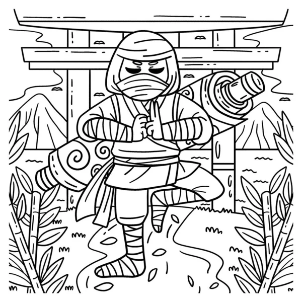 Desenhos de Ninja Com Máscara para Colorir e Imprimir