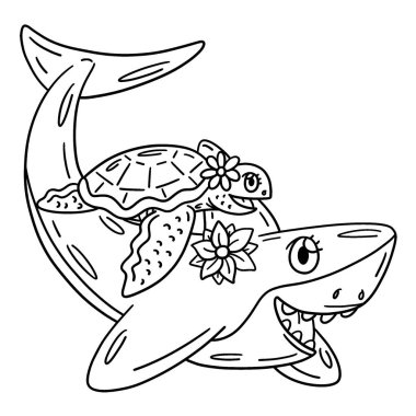 Köpekbalığı ve Kaplumbağa 'nın sevimli ve komik renkli sayfası. Çocuklar için saatlerce boyama eğlencesi sağlıyor. Renklendirmek için, bu sayfa çok kolaydır. Küçük çocuklar ve yeni yürümeye başlayanlar için uygun..