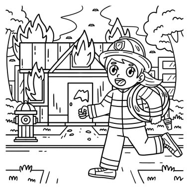 İtfaiyecilerin ve binaların sevimli ve komik renkli bir sayfası. Çocuklar için saatlerce boyama eğlencesi sağlıyor. Renklendirmek için, bu sayfa çok kolaydır. Küçük çocuklar ve yeni yürümeye başlayanlar için uygun..