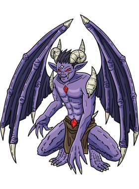 Bu karikatür, Cadılar Bayramı Gargoyle illüstrasyonunu gösteriyor..