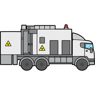 Bu karikatür parçası bir X-ray Kamyonu çizimini gösterir.