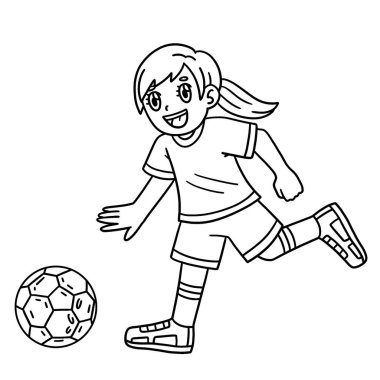 Futbol Topu Peşindeki Kız 'ın şirin ve komik renkli bir sayfası. Çocuklar için saatlerce boyama eğlencesi sağlıyor. Renklendirmek için, bu sayfa çok kolaydır. Küçük çocuklar ve yeni yürümeye başlayanlar için uygun.. 