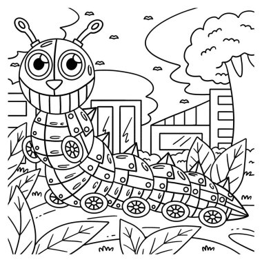 Robot Tırtıl 'ın sevimli ve komik renkli bir sayfası. Çocuklar için saatlerce boyama eğlencesi sağlıyor. Renklendirmek için, bu sayfa çok kolaydır. Küçük çocuklar ve yeni yürümeye başlayanlar için uygun.. 