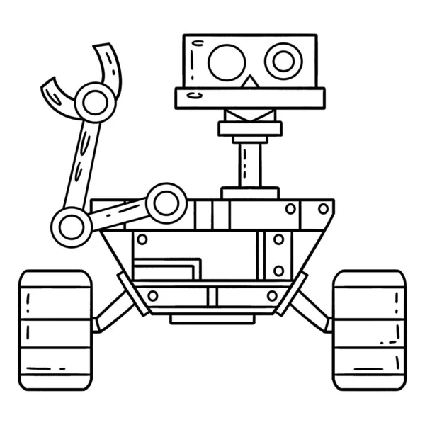 Eine Süße Und Lustige Malseite Eines Roboters Bietet Stundenlangen Malspaß — Stockvektor