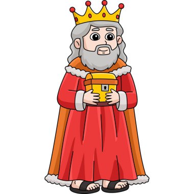 Bu karikatür, Bilge Kral 'ın Altın Çizimi' ni gösteriyor..