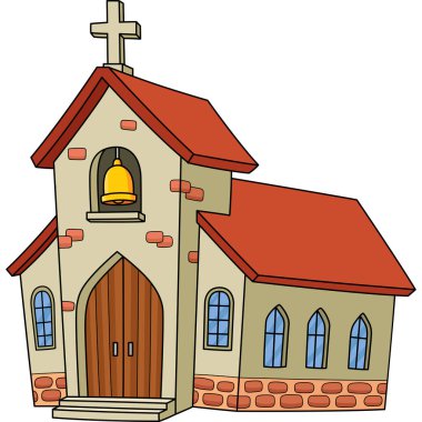 Bu karikatür klibinde bir Hıristiyan kilisesi çizimi var..