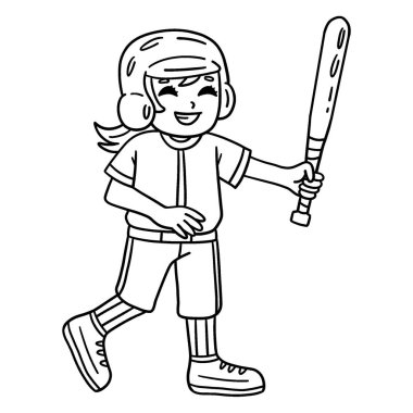 Beyzbol Yarasası Tutan Kız 'ın şirin ve komik renkli bir sayfası. Çocuklar için saatlerce boyama eğlencesi sağlıyor. Renklendirmek için, bu sayfa çok kolaydır. Küçük çocuklar ve yeni yürümeye başlayanlar için uygun..