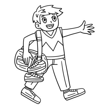 Çantalı bir ponpon kızın şirin ve komik renkli bir sayfası. Çocuklar için saatlerce boyama eğlencesi sağlıyor. Renklendirmek için, bu sayfa çok kolaydır. Küçük çocuklar ve yeni yürümeye başlayanlar için uygun.. 