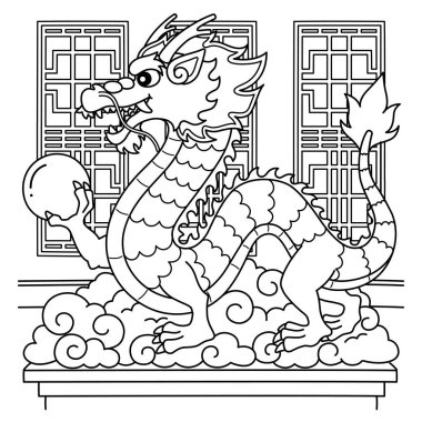 Ejderha Heykeli 'nin Küreli Yılının sevimli ve komik renkli bir sayfası. Çocuklar için saatlerce boyama eğlencesi sağlıyor. Renklendirmek için, bu sayfa çok kolaydır. Küçük çocuklar ve yeni yürümeye başlayanlar için uygun..