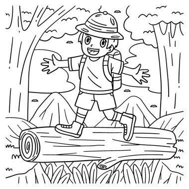 Kamp Kampı Kütük Köprüsü 'nün sevimli ve komik renkli bir sayfası. Çocuklar için saatlerce boyama eğlencesi sağlıyor. Renklendirmek için, bu sayfa çok kolaydır. Küçük çocuklar ve yeni yürümeye başlayanlar için uygun..