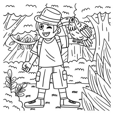 Toucan Bird 'le Kamp Kampçısı' nın şirin ve komik renkli bir sayfası. Çocuklar için saatlerce boyama eğlencesi sağlıyor. Renklendirmek için, bu sayfa çok kolaydır. Küçük çocuklar ve yeni yürümeye başlayanlar için uygun..