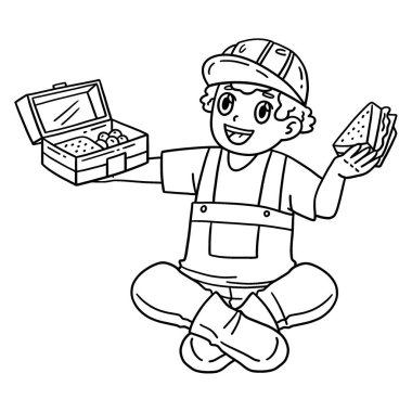 İnşaat işçilerinin yemek yediği sevimli ve komik renkli bir sayfa. Çocuklar için saatlerce boyama eğlencesi sağlıyor. Renklendirmek için, bu sayfa çok kolaydır. Küçük çocuklar ve yeni yürümeye başlayanlar için uygun..
