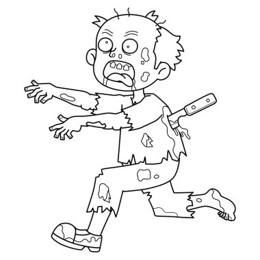 Koşan Zombi 'nin şirin ve komik renkli sayfası. Çocuklar için saatlerce boyama eğlencesi sağlıyor. Renklendirmek için, bu sayfa çok kolaydır. Küçük çocuklar ve yeni yürümeye başlayanlar için uygun..