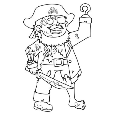 Zombi Korsan Kaptan 'ın sevimli ve komik renkli sayfası. Çocuklar için saatlerce boyama eğlencesi sağlıyor. Renklendirmek için, bu sayfa çok kolaydır. Küçük çocuklar ve yeni yürümeye başlayanlar için uygun..