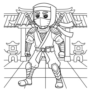 Zırhlı bir Ninja 'nın sevimli ve komik renkli sayfası. Çocuklar için saatlerce boyama eğlencesi sağlıyor. Renklendirmek için, bu sayfa çok kolaydır. Küçük çocuklar ve yeni yürümeye başlayanlar için uygun..