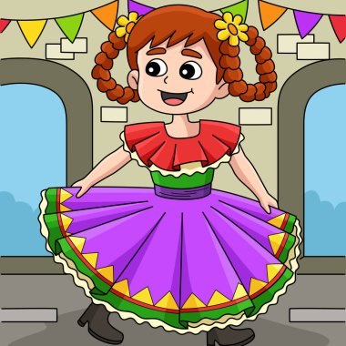 Bu karikatür klibinde Cinco de Mayo Meksikalı Kız çizimleri var..