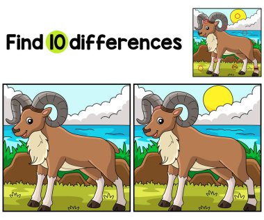 Bu Urial Animal Kids aktivite sayfasındaki farklılıkları bul ya da bul. Çocuklar için eğlenceli ve eğitici bir bulmaca eşleştirme oyunu.