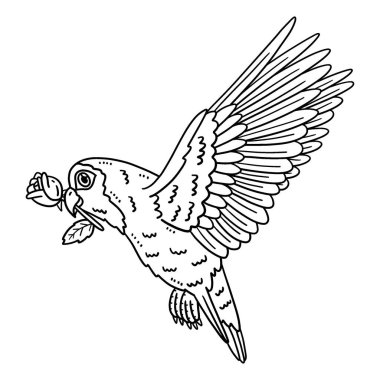 Sevimli ve komik bir aşk kuşu sayfası. Çocuklar için saatlerce boyama eğlencesi sağlıyor. Renklendirmek için, bu sayfa çok kolaydır. Küçük çocuklar ve yeni yürümeye başlayanlar için uygun.. 