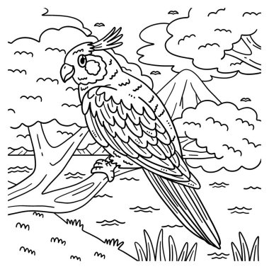 Cockatiel Bird 'ün şirin ve komik renkli sayfası. Çocuklar için saatlerce boyama eğlencesi sağlıyor. Renklendirmek için, bu sayfa çok kolaydır. Küçük çocuklar ve yeni yürümeye başlayanlar için uygun..