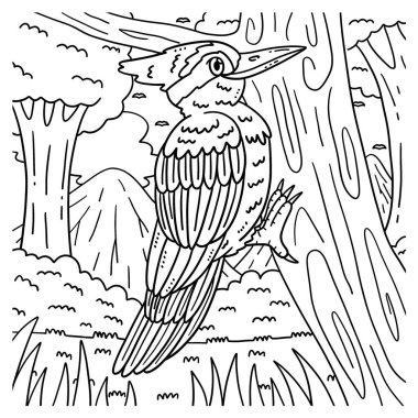Ağaçkakan kuşunun sevimli ve komik renkli bir sayfası. Çocuklar için saatlerce boyama eğlencesi sağlıyor. Renklendirmek için, bu sayfa çok kolaydır. Küçük çocuklar ve yeni yürümeye başlayanlar için uygun..
