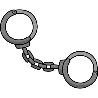 Bu karikatür bir kelepçe çizimi gösterir