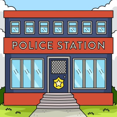Bu karikatür karakol illüstrasyonunu gösteriyor.
