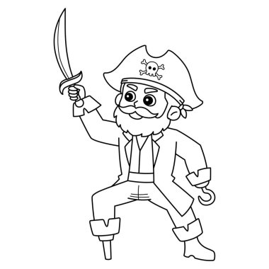 Kılıçlı bir Korsan 'ın şirin ve komik renkli sayfası. Çocuklar için saatlerce boyama eğlencesi sağlıyor. Renklendirmek için, bu sayfa çok kolaydır. Küçük çocuklar ve yeni yürümeye başlayanlar için uygun..